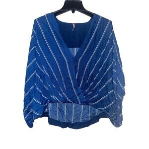 Free People Revolve size Medium Sleepy Time Striped Boxy Flowy Fit Blouse Top